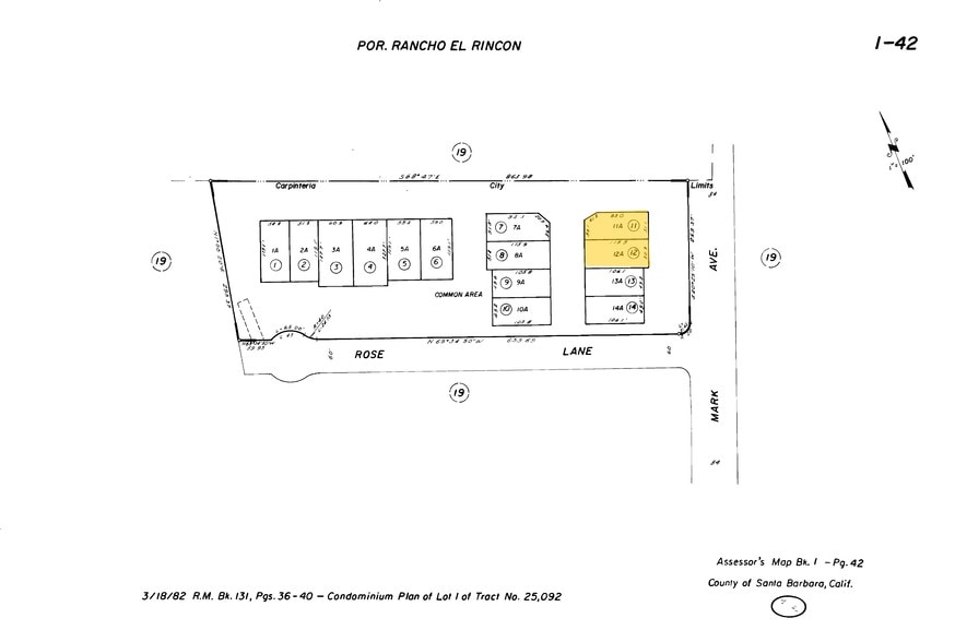 1115 Mark Ave, Carpinteria, CA à louer - Plan cadastral - Image 2 de 4