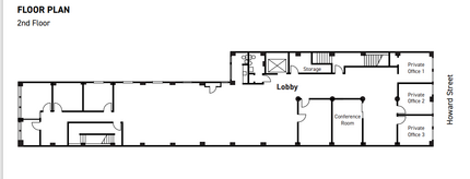 530 Howard St, San Francisco, CA à louer Plan d  tage- Image 1 de 1