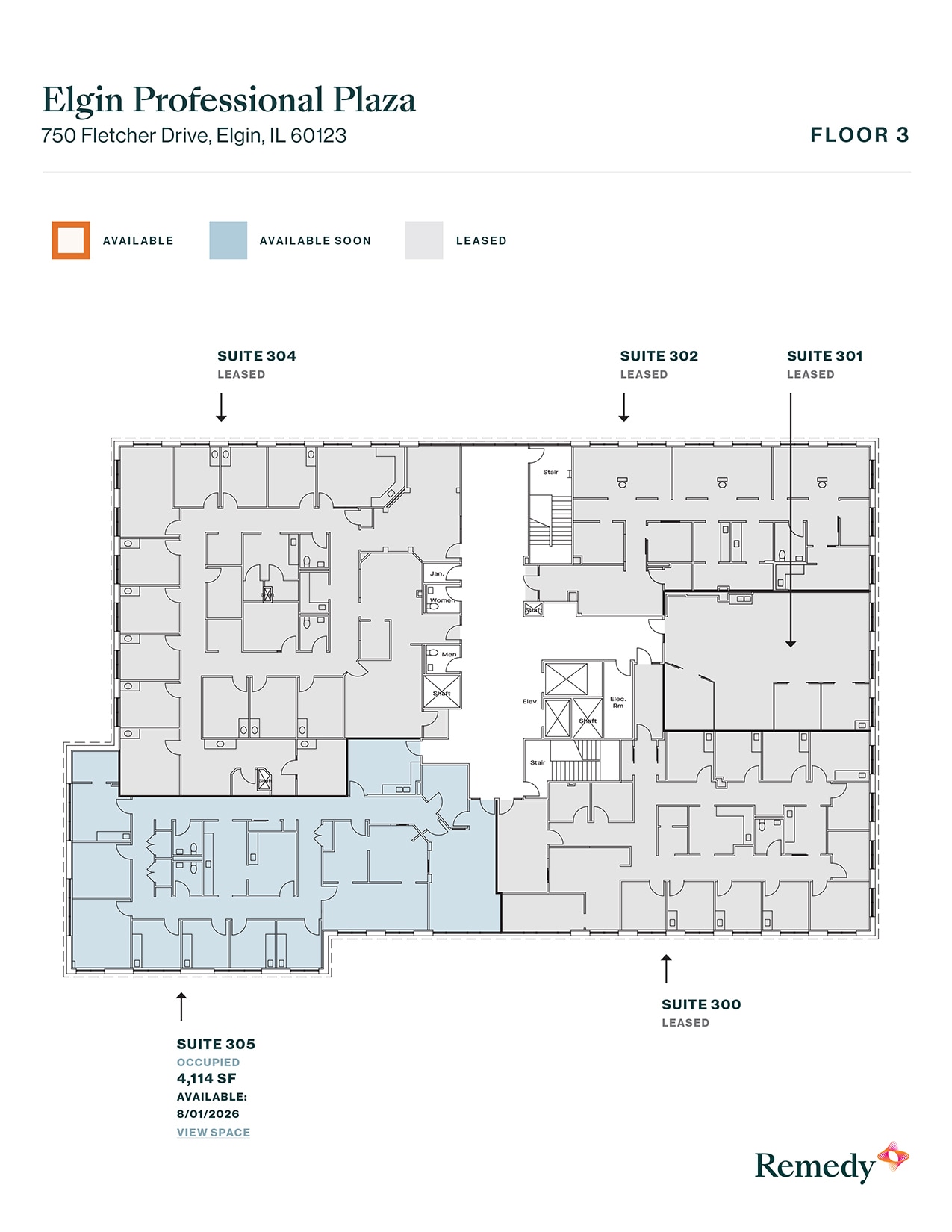 750 Fletcher Dr, Elgin, IL à louer Plan d’étage- Image 1 de 1