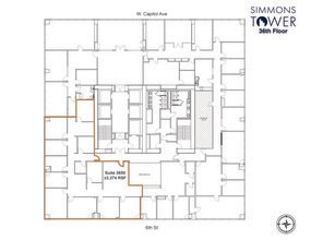 425 W Capitol Ave, Little Rock, AR à louer Plan d’étage- Image 1 de 1