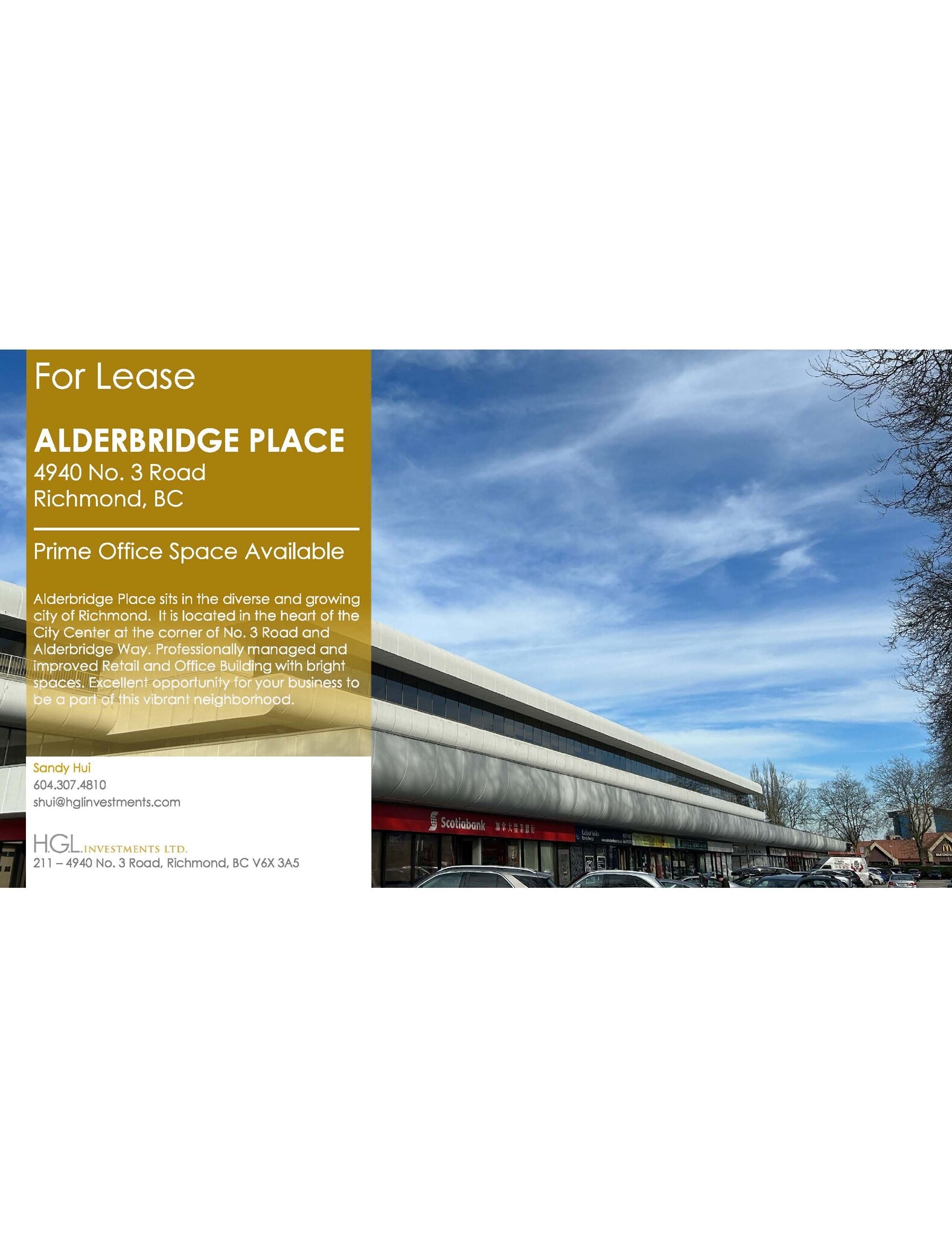 4940 No 3 Rd, Richmond, BC for lease Interior Photo- Image 1 of 2