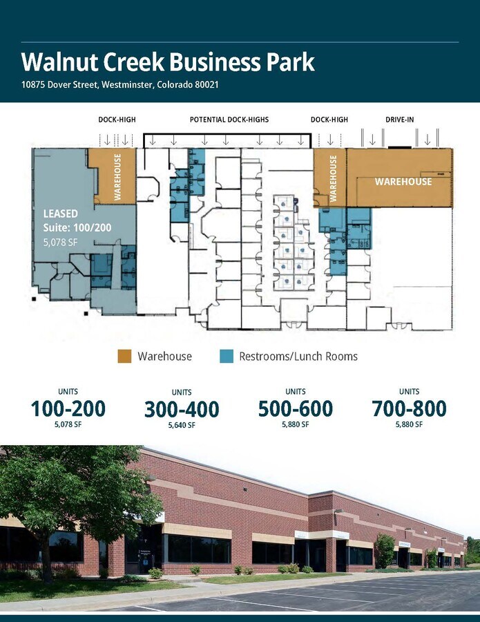 10875 Dover St, Westminster, CO 80021 - Unité 500/600 - - Plan d’étage - Image 1 of 15