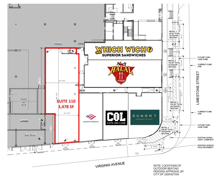 685 S Limestone, Lexington, KY à louer - Plan de site - Image 2 de 5