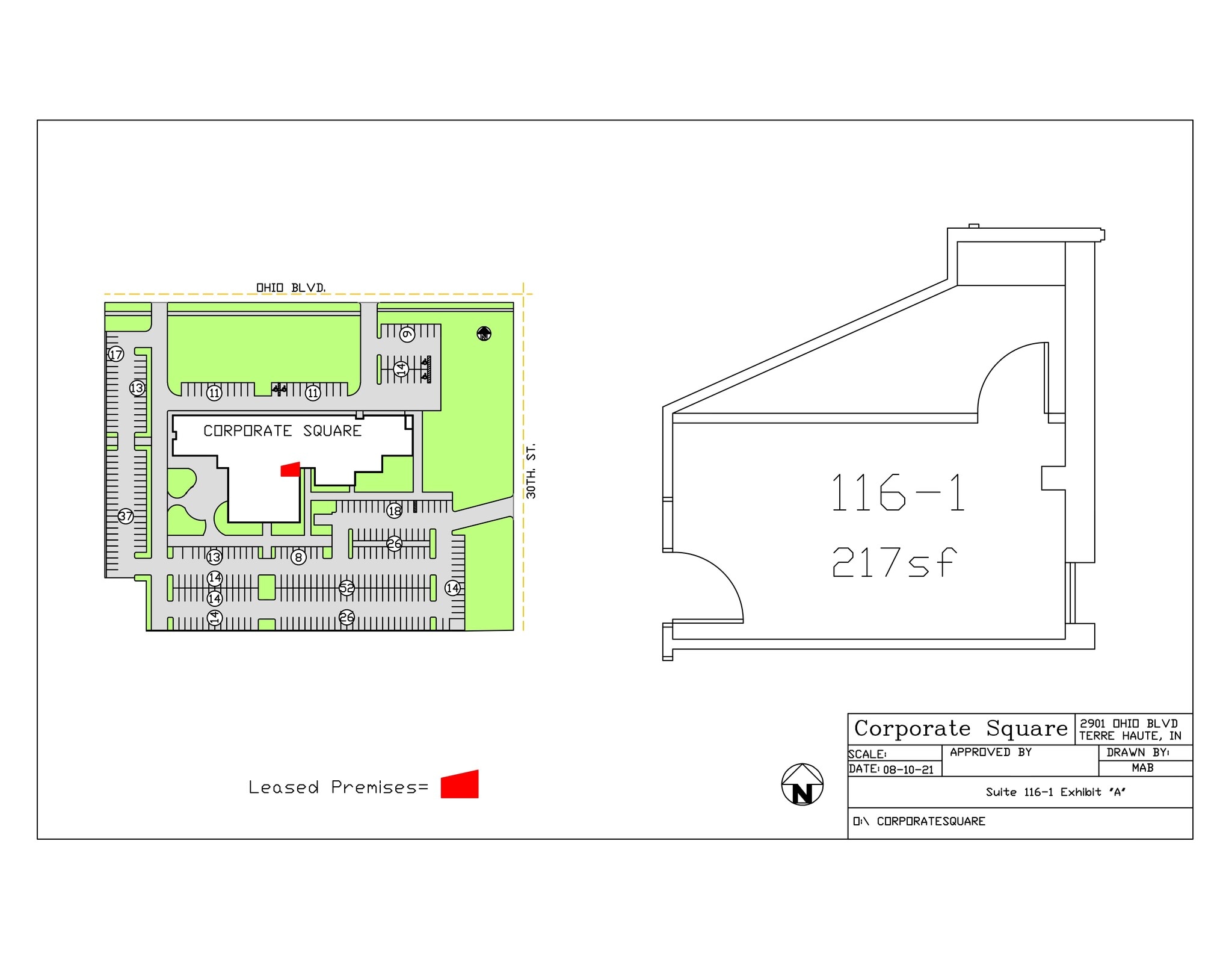 2901 Ohio Blvd, Terre Haute, IN à louer Plan de site- Image 1 de 1