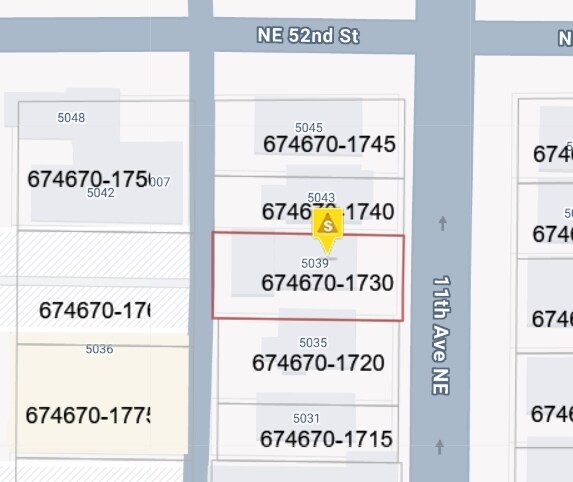 5039 11th Ave NE, Seattle, WA à vendre - Plan cadastral - Image 1 de 1