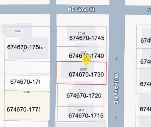 5039 11th Ave NE, Seattle, WA for sale Plat Map- Image 1 of 2