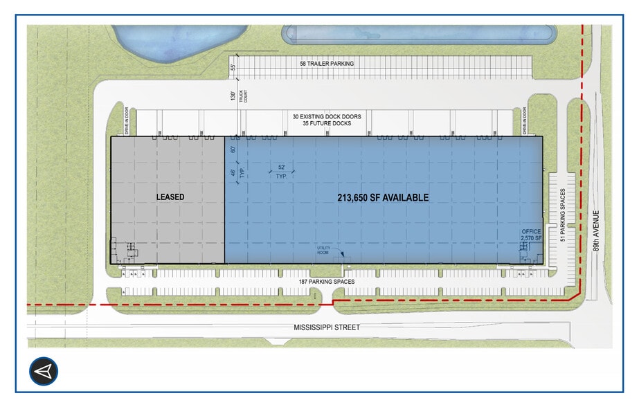 8719 Mississippi St, Merrillville, IN for sale - Site Plan - Image 2 of 8