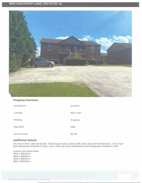 3-Quadplexs, 12 units, Decatur, Al. portefeuille de 3 propriétés à vendre sur LoopNet.ca - Photo du bâtiment - Image 3 de 4