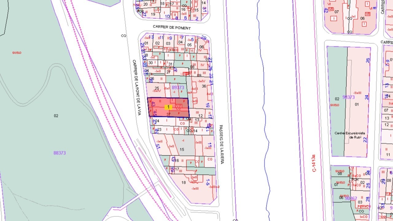 Terrain dans Rubí, Barcelona à vendre Plan cadastral- Image 1 de 4