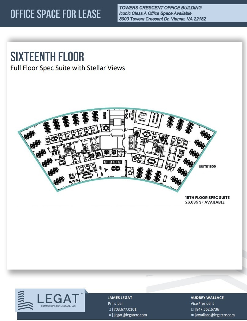 8000 Towers Crescent Dr, Vienna, VA for lease Floor Plan- Image 1 of 1