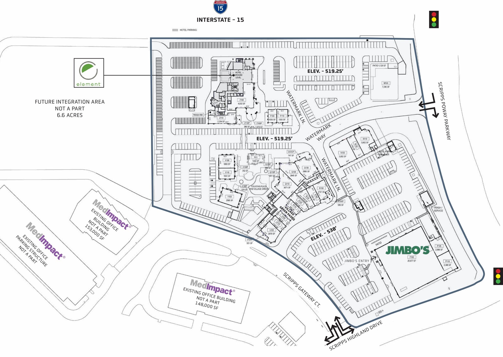 Scripps Highland Dr, San Diego, CA à louer Plan de site- Image 1 de 1