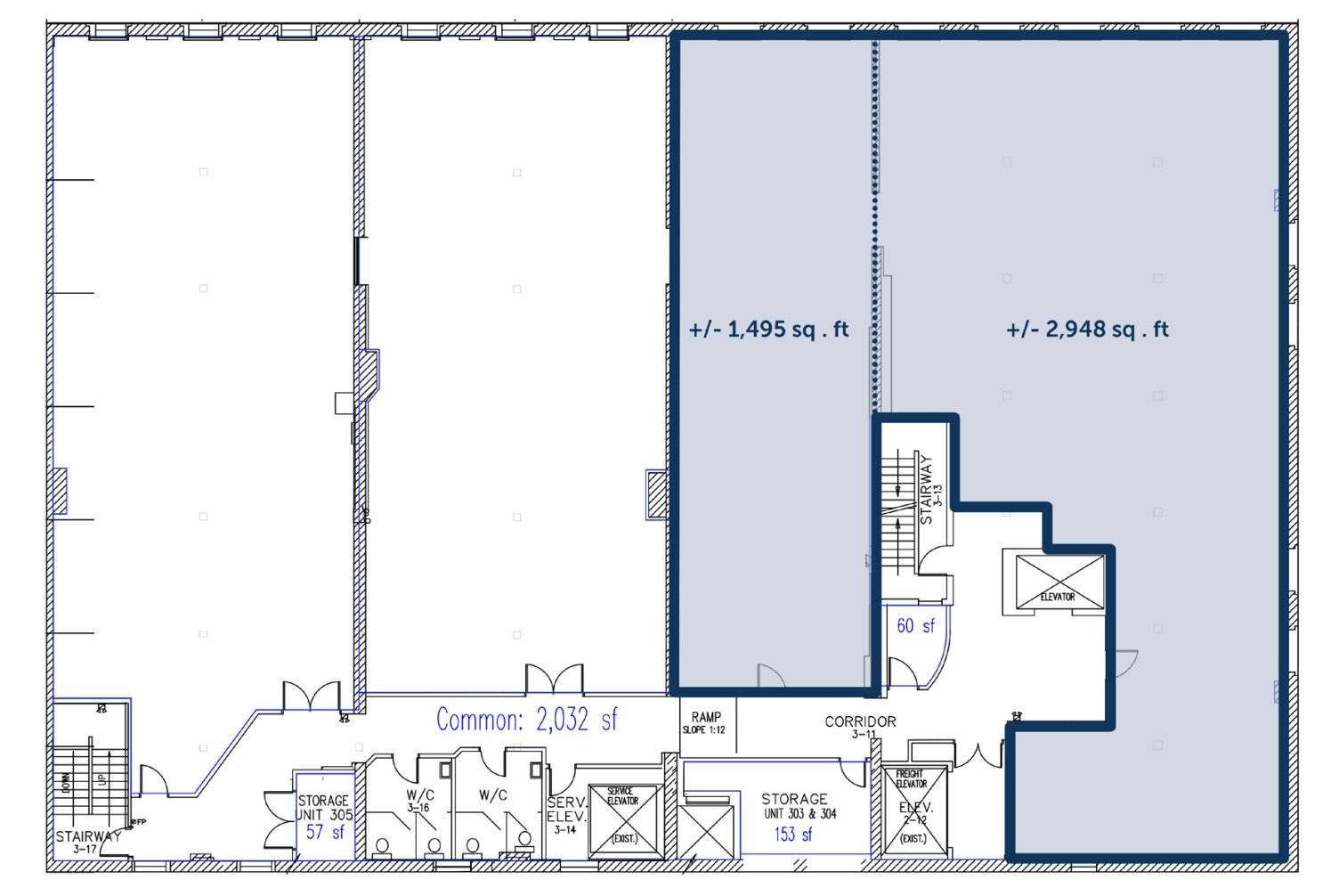 309 Mcdermot Av, Winnipeg, MB for lease Floor Plan- Image 1 of 6