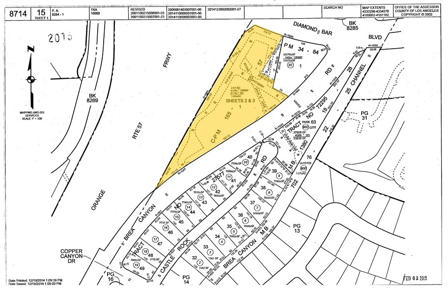 3333 S Brea Canyon Rd, Diamond Bar, CA for lease - Plat Map - Image 2 of 12