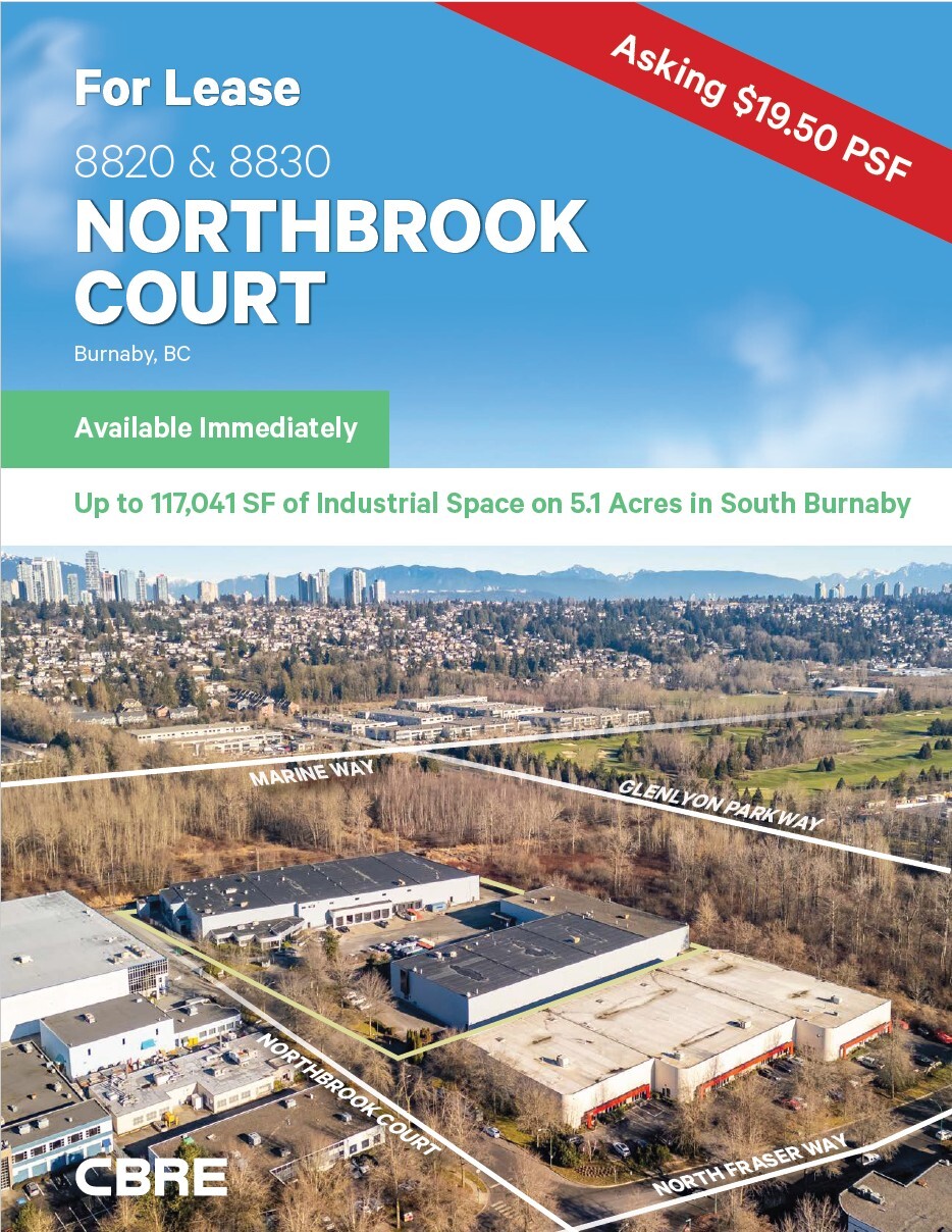 8820 Northbrook Ct, Burnaby, BC for lease Interior Photo- Image 1 of 3