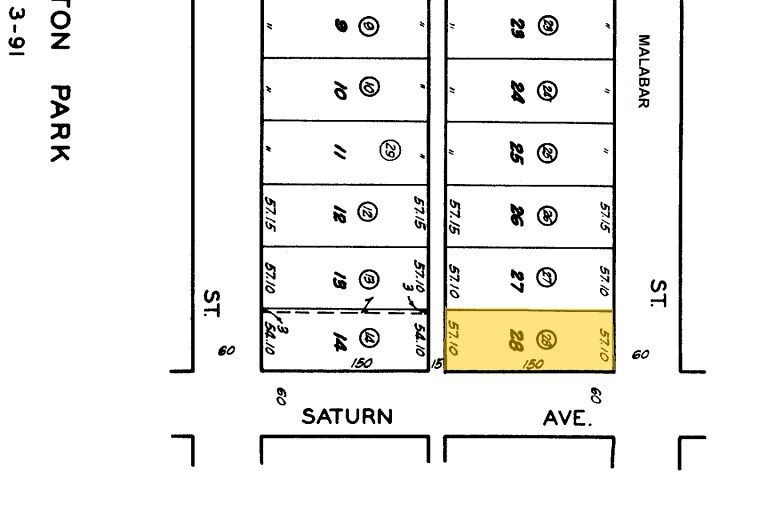 6829 Malabar St, Huntington Park, CA à vendre - Plan cadastral - Image 3 de 3