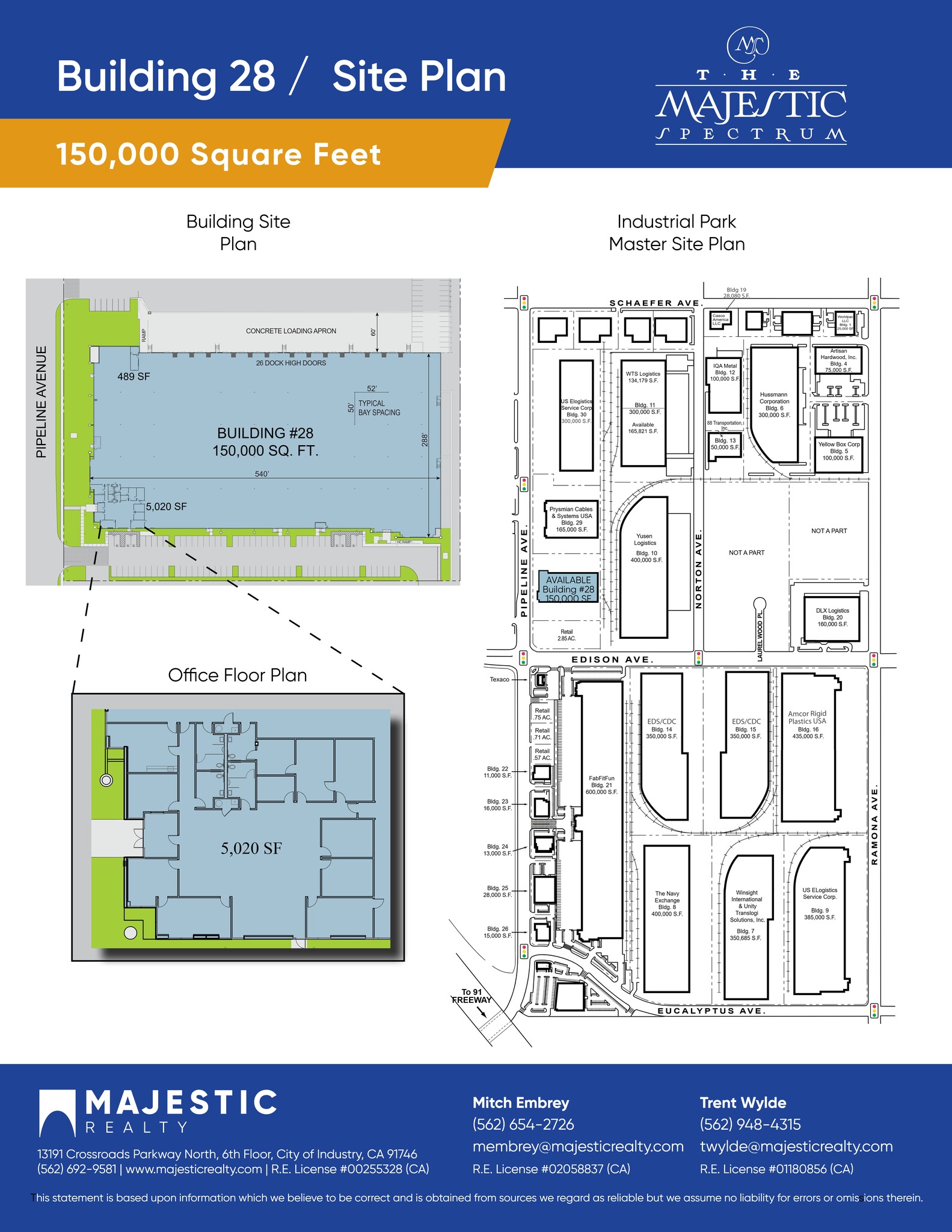 14035-14045 Pipeline Ave, Chino, CA à louer Plan de site- Image 1 de 1
