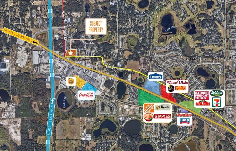 2771-2793 W Highland Ave, Apopka, FL à vendre - Aérien - Image 2 de 2