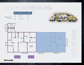 1710 W Cameron Ave, West Covina, CA à louer Plan d’étage- Image 1 de 2