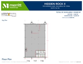 9515 Gerwig Ln, Columbia, MD à louer Plan d’étage- Image 1 de 1