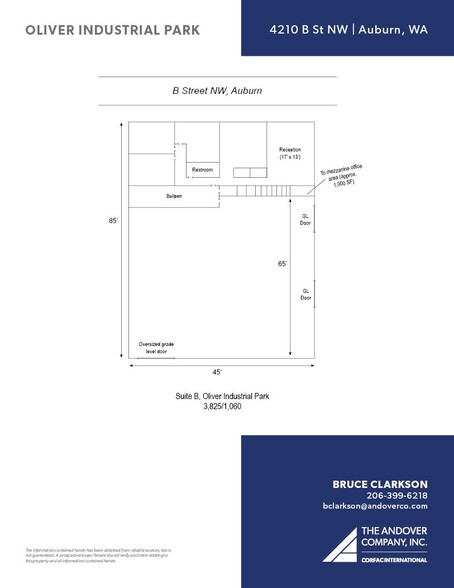 4210 B St NW, Auburn, WA for lease - Floor Plan - Image 2 of 19