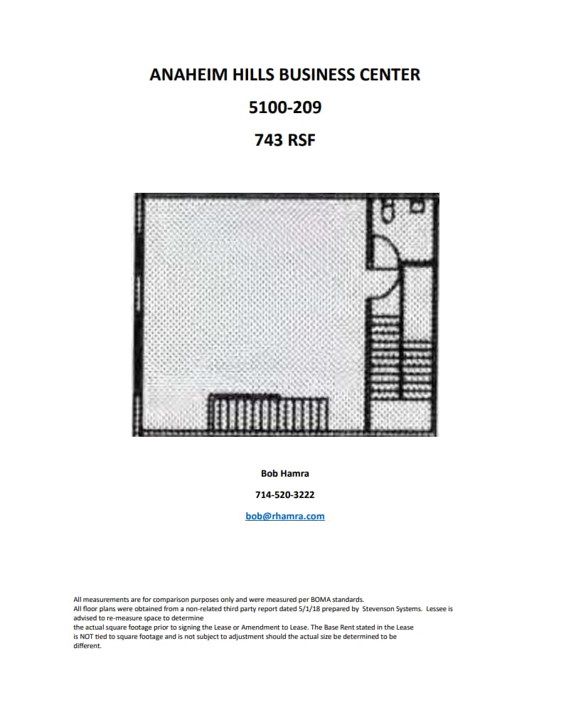 5100 E La Palma Ave, Anaheim, CA à louer Plan d’étage- Image 1 de 1