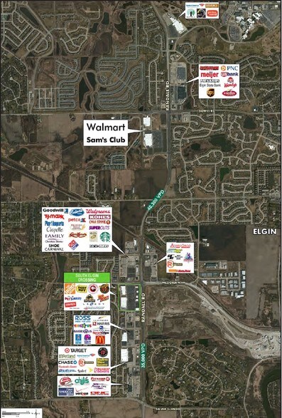 414-420 S Randall Rd, South Elgin, IL for lease - Aerial - Image 3 of 7