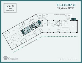 725 Ponce de Leon Ave NE, Atlanta, GA à louer Plan d’étage- Image 1 de 4