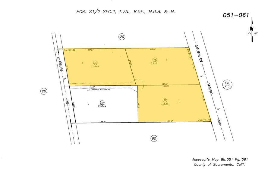 7445 Reese Rd, Sacramento, CA à louer - Plan cadastral - Image 2 de 3