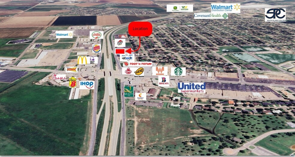 1020 N Interstate 27, Plainview, TX à vendre - Aérien - Image 1 de 2