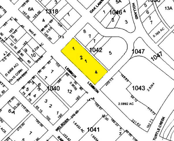 3500 Oak Lawn Ave, Dallas, TX à louer - Plan cadastral - Image 2 de 10