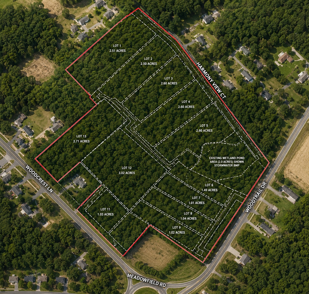 0 Woodtrail Dr. Dr, Gaston, SC à vendre Aérien- Image 1 de 4