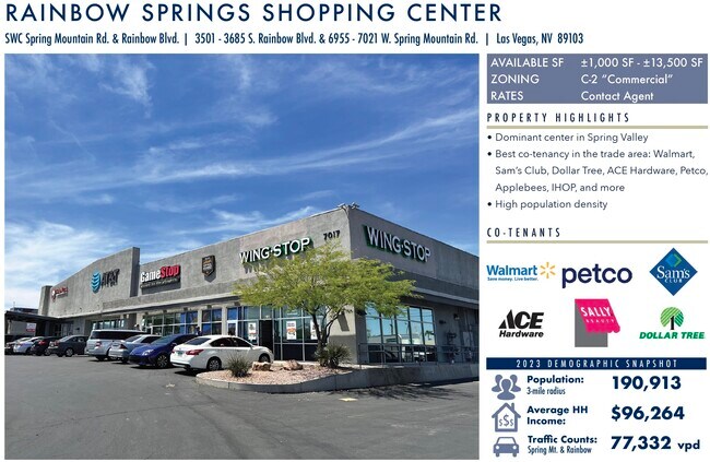More details for 3531-3675 S Rainbow Blvd, Las Vegas, NV - Retail for Lease