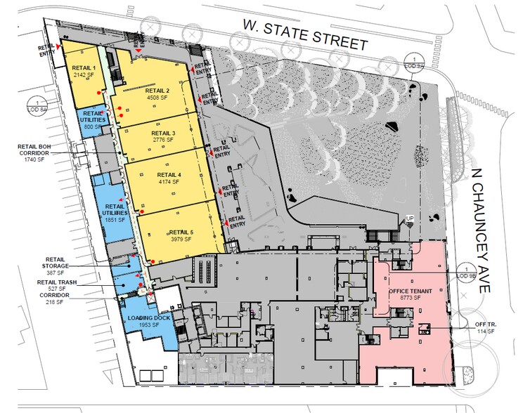 135 S Chauncey Ave, West Lafayette, IN for lease - Site Plan - Image 2 of 3