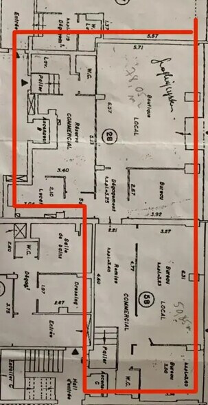 Commerce de détail dans Levallois-Perret à louer - Plan d’étage - Image 2 de 2
