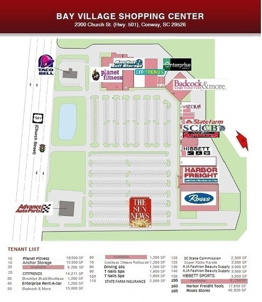 2300 Church St, Conway, SC for lease - Site Plan - Image 1 of 2