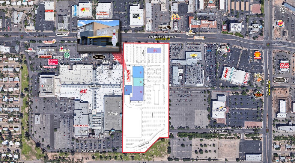 5950 E Broadway Blvd, Tucson, AZ à louer - Aérien - Image 2 de 10