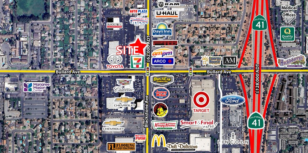 6031 N Blackstone Ave, Fresno, CA à vendre - Aérien - Image 2 de 6