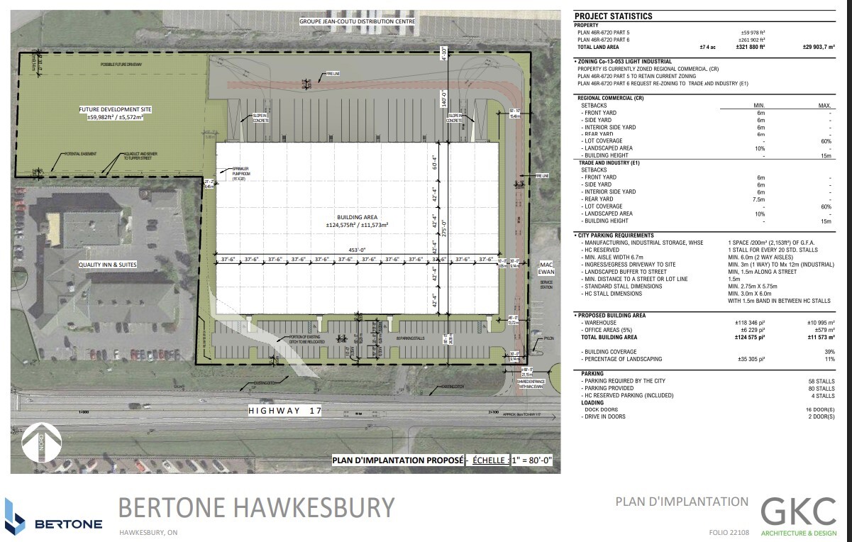 430 County Rd 17, Hawkesbury, ON à louer Photo du bâtiment- Image 1 de 1