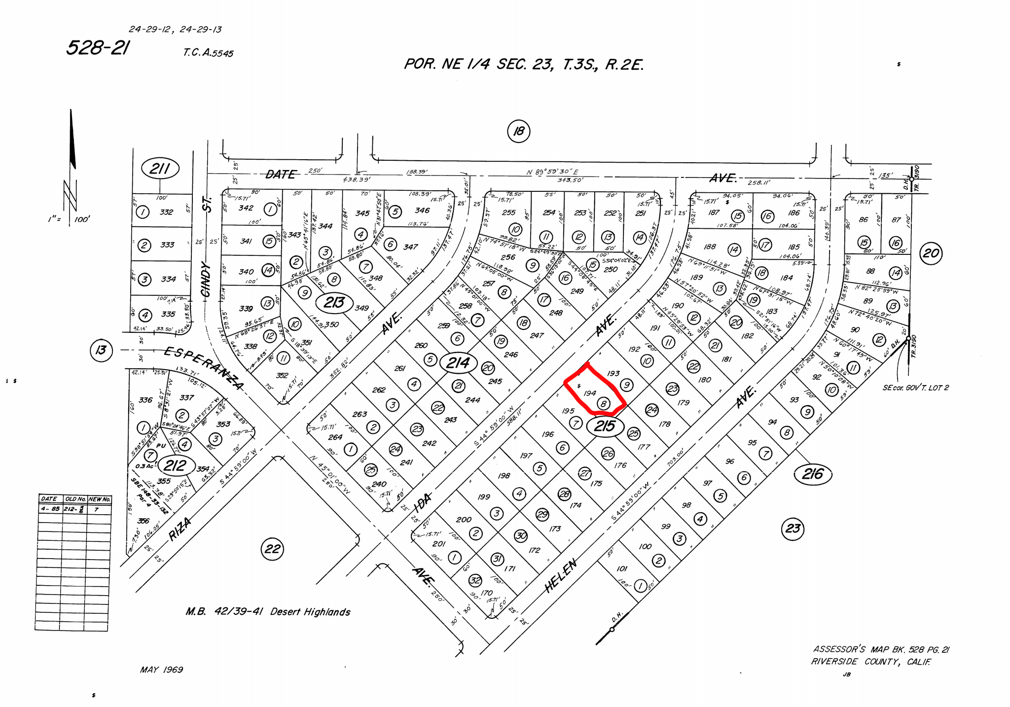 0 Ida Ave, Cabazon, CA à vendre Plan cadastral- Image 1 de 1