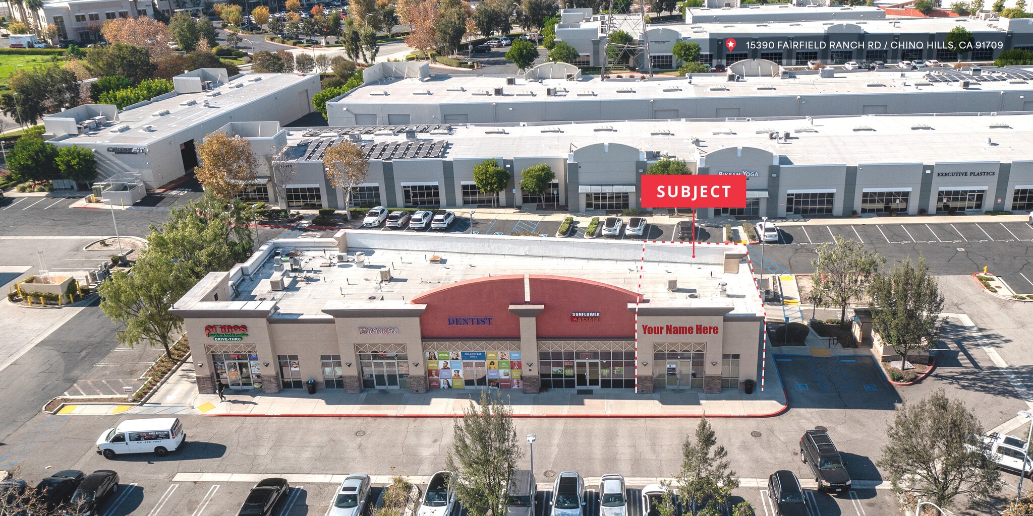 15390 Fairfield Ranch Rd, Chino Hills, CA for lease Aerial- Image 1 of 2