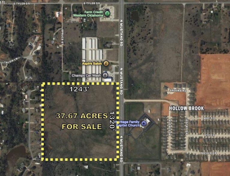 700 blk N Mustang Rd, Tuttle, OK for sale - Aerial - Image 2 of 2