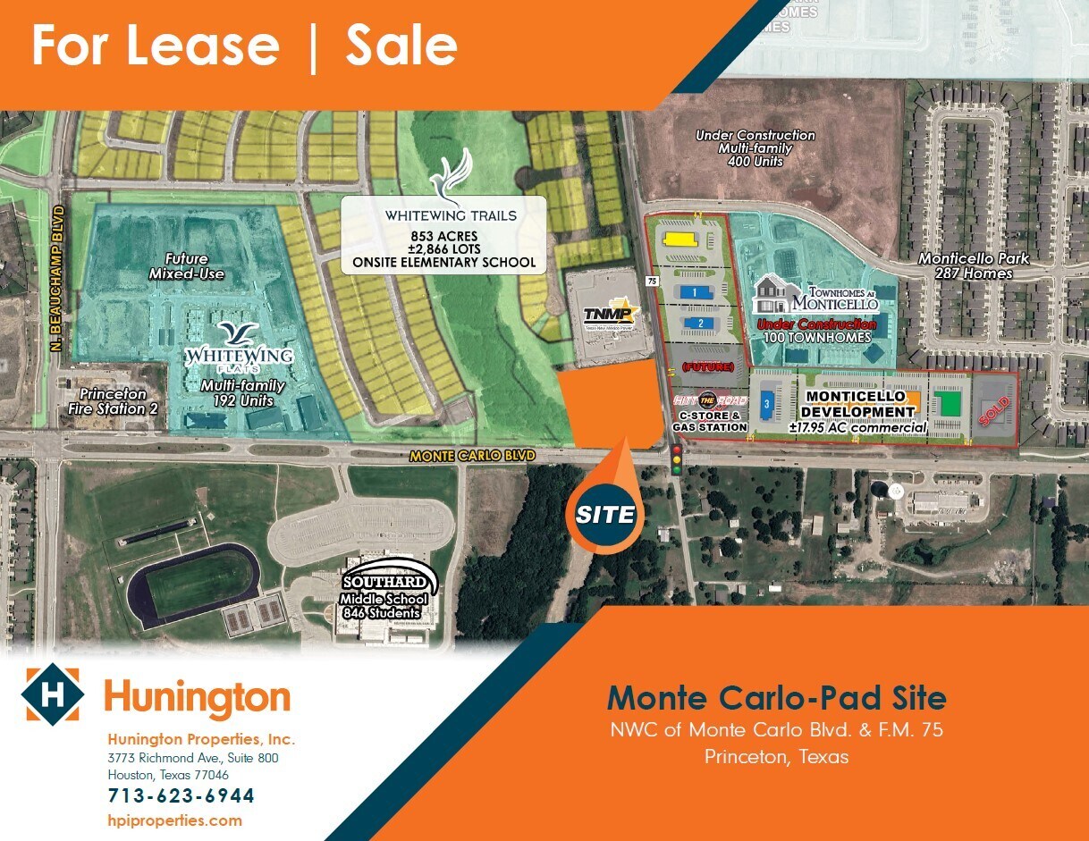 NWC Of Monte Carlo Boulevard & FM 75, Princeton, TX à vendre Photo du bâtiment- Image 1 de 2