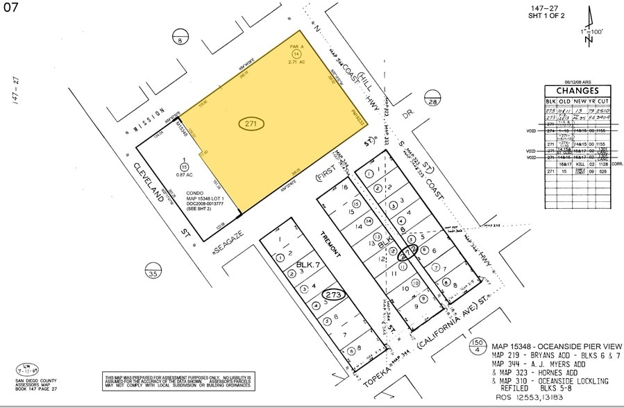 401-409 Mission Ave, Oceanside, CA à louer - Plan cadastral - Image 2 de 4