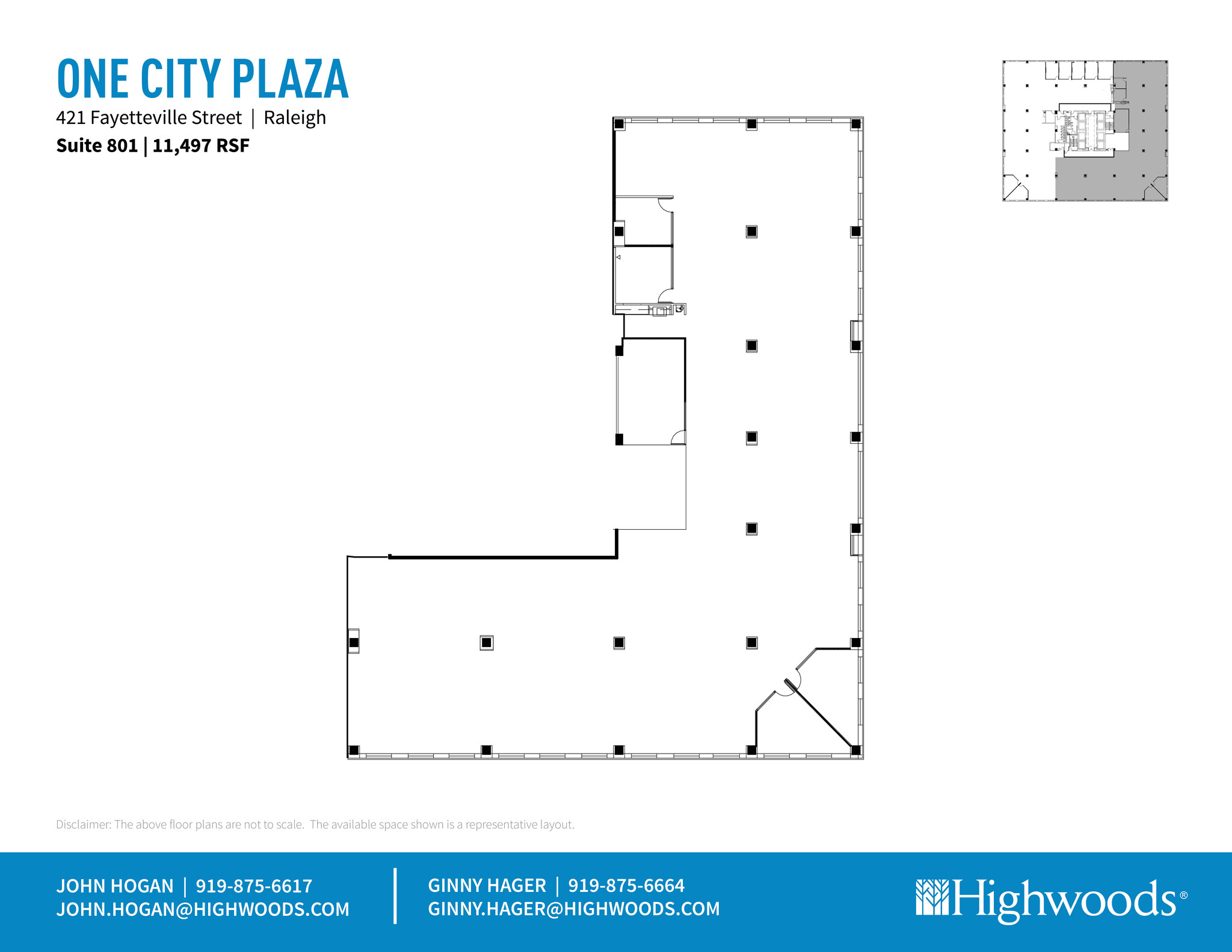 421 Fayetteville St, Raleigh, NC à louer Plan d  tage- Image 1 de 1