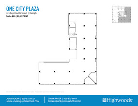 421 Fayetteville St, Raleigh, NC à louer Plan d  tage- Image 1 de 1