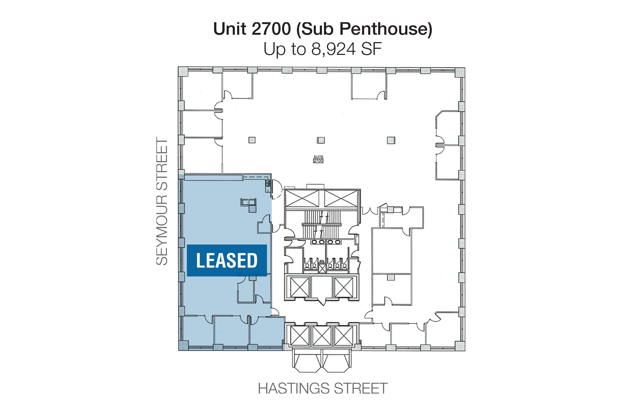 555 W Hastings St, Vancouver, BC à louer Plan d’étage- Image 1 de 1