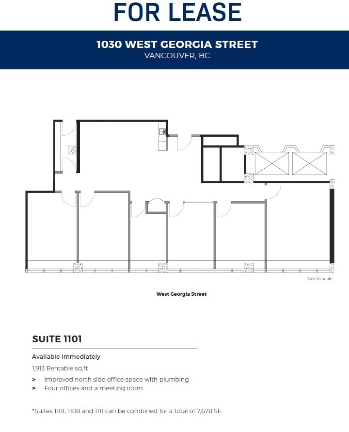 1030 W Georgia St, Vancouver, BC à louer Plan d’étage- Image 1 de 1