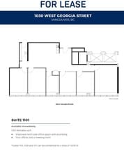 1030 W Georgia St, Vancouver, BC à louer Plan d’étage- Image 1 de 1
