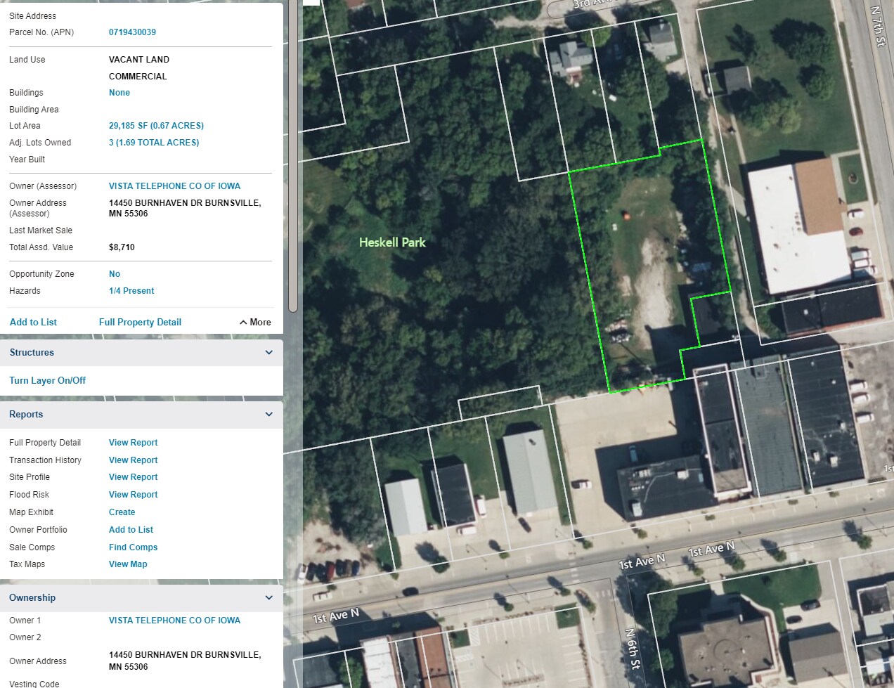 551 N 3rd Street ave, Fort Dodge, IA for sale Aerial- Image 1 of 2