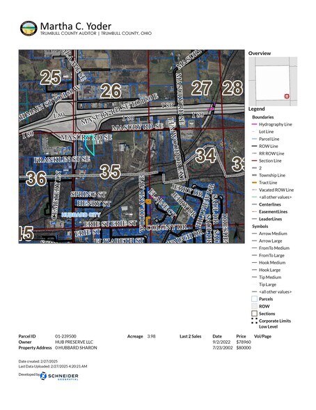 6984 Hubbard-Masury Rd. Rd, Hubbard, OH à vendre - Plan cadastral - Image 1 de 1